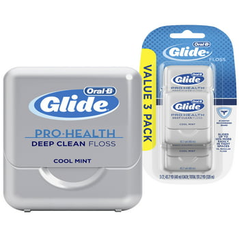 Oral-B Glide Pro- Deep Clean Cool Mint Dental Floss, Value 3 Pack (40m Each)
