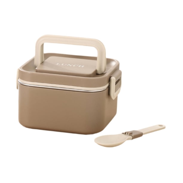 Contenedores ligeros y reutilizables para preparar comidas en el microondas. Caqui simple