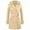 Beige, variant on Women's Trench Coat Double-Breasted Classic Lapel Lightweight Overcoat Belted Slim Outerwear Coat with Hood