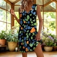 thumbnail image 2 of Yertdoel Summer Dresses for Women 2026 Sleeveless Floral Print V Neck Loose Midi Dress Beach Casual Comfy Sundress with Pockets, 2 of 7