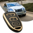 thumbnail image 3 of SPRING 4 Button for TPU Stylish Car key Remote Case Full Protection Dustproof for Hyundai Black, 3 of 9