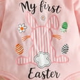 thumbnail image 5 of Aihuaihua Easter Outfit Set for Baby Girls Long Sleeve Romper with Printed Skirt and Headband Accessories Children's Easter clothes and cardigan set, 5 of 9