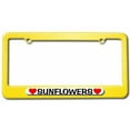 thumbnail image 1 of Sunflowers Love with Hearts License Plate Tag Frame, Multiple Colors, 1 of 1