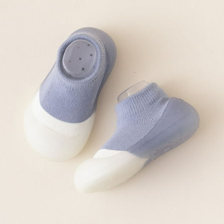 

Slipper Socks Anti Boys Girls Walking Shoes Indoor Warm Knit Soft Sole Rubber Cotton Toddler Shoes Baby Shoes for Boys Girls 9-12 Months