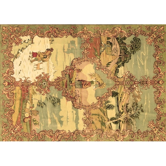 Ahgly Company Indoor Rectangle Animal Brown Traditional Area Rugs, 2' x 4'