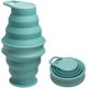 thumbnail image 1 of Botellas de agua plegables Botella de silicona plegable a prueba de fugas sin BPA de 17 onzas con anillo anticolapso para viajes, camping, senderismo, correr, deporte, 1 of 5
