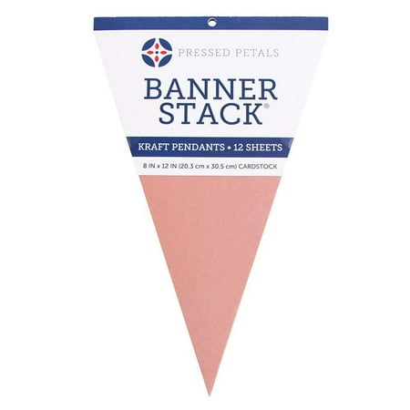 American Crafts Pressed Petals Chalkboard Pennant Banner Stack - 5" x 8" Double Pointed Party Supply - Scrapbooking Accessory - 24 Pieces