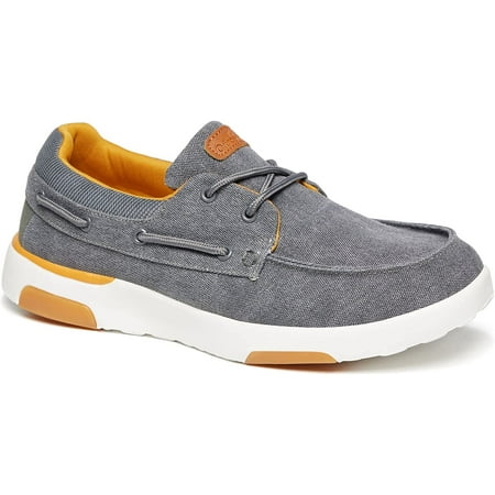 

OrthoComfoot Mens Lace up Shoes Casual Canvas Loafers with Arch Support Comfortable Deck Shoe for Extra Cushioning and Pain Relief