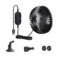 thumbnail image 3 of DOLITY USB Car Cooling Fan Adjustable for Sedan Backseat Dashboard Van Black, 3 of 9