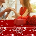 thumbnail image 4 of Lilixerw Valentine's Day Tableware,Red & White Tablecloth with 3D Heart Patterns,Eco-Friendly Festival Party Decor for Romantic Dinner, 4 of 6