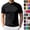 31#(Black), variant on Mens Mock Turtleneck Shirts Short Sleeve Casual Basic T-Shirts Ribbed Solid Pullover Tops (Brown,S)