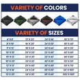 thumbnail image 5 of Tarpco Safety - Lona de poliéster extra resistente de 14 mil, resistente al agua, resistente a los rayos UV, a prueba de desgarros y desgarros, con bordes reforzados para techo, camping, patio, piscin, 5 of 5