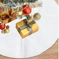 thumbnail image 4 of Fmbmuo White Christmas Tree Skirt 30.71 Inch Plain Color Christmas Decorations, Festive Polyester Rustic Vintage Tree Skirt and Complete Your Holiday Decor, 4 of 5