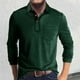 thumbnail image 2 of Camisa de manga larga con solapa para hombre, otoño-invierno - Cuello abotonado, rayas, oversize - Poliéster y spandex - Tallas S-XXXL, 2 of 6
