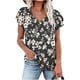 thumbnail image 1 of Fiudx Ofertas Flash Del Día Solo En Línea Camiseta Holgada con Cuello En V Estampada para Mujer, 1 of 4