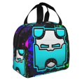 thumbnail image 2 of Geometry Dash Lunch Bags Lunchbox Portable Tote Bag Insulated Bento Bag Reusable Meal Holder, 2 of 8