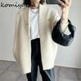 thumbnail image 5 of Komiyama 7 Colors Cardigan Mujer Fashion Vintage Women Sweaters Autumn Winter Warm Outwear Tops Loose Long Sleeve Knitwear, 5 of 6