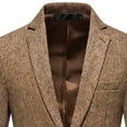thumbnail image 6 of jjayotai Mens Tops Clearance Men's Herringbone Tweed Blazer Suit Notch Lapel One-button Wool Blend Sport Coat Jacket Costume, 6 of 8