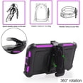 thumbnail image 6 of FIEWESEY for iPhone 14 Pro Max Phone Case,High Impact Resistant Armor Holster Case with Kickstand+Swivel Belt Clip Holster Built-in Screen Protector for iPhone 14 Pro Max(Purple), 6 of 6