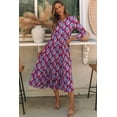 thumbnail image 5 of Casuashion Abstract Geometric High Waist Maxi Dress: Elegant Sweetness for Everyday, 5 of 8