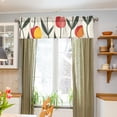thumbnail image 4 of Cute Tulips Curtain Valances Farmhouse Design Window Treatment Decor Blackout Rod Pocket for Windows Living Room Kitchen 54" x 18", 4 of 5