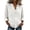 #01 White 【Mix, Match & Stock Up on Your Favorite Palette.】, variant on Women's Casual Long Sleeve Ruffled Collar Shirt Top Blouse Solid Color Crewneck Loose Fit Soft Business Office Work Vacation Outfit Fashion Essential Gift for Women | Sopatenor,White XL