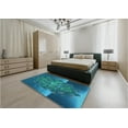 thumbnail image 4 of Ahgly Company Indoor Rectangle Patterned Dark Turquoise Green Area Rugs, 3' x 5', 4 of 6
