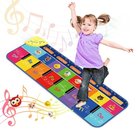 Piano Mat Keyboard Piano for Kids 2 3 4 5 6 Years Old, Dance Mat Toddler Musical Toys Floor Keyboard Piano Mat, Girls Gifts for Kids Boys Girls Ages 2 3 4 5 6 7 8