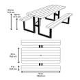 thumbnail image 3 of Lifetime 182.9 cm (6 ft.) Craftsman Folding Picnic Table, 3 of 5