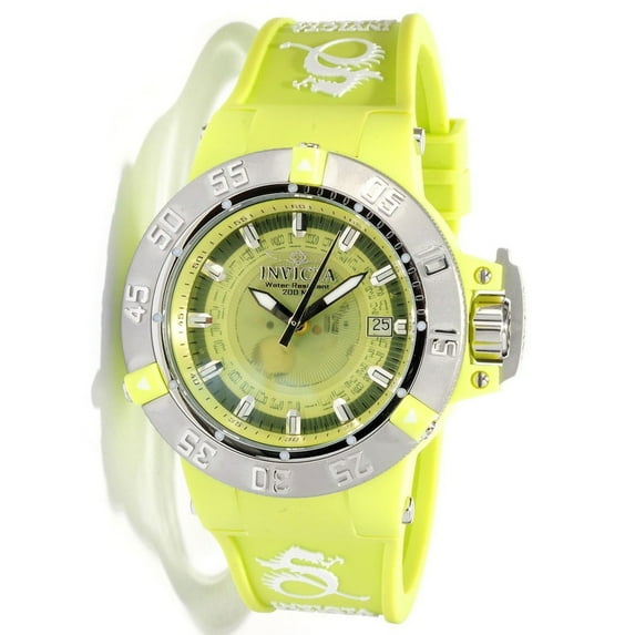 Invicta Women's 10111 Subaqua Lime Green Dial Lime Green Rubber Strap Dive Watch