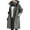 Dark Gray, variant on Women's Mid-Length Trench Coat, Elegant Waist Tie Casual Windbreaker Jacket , Belted Trench Coat, Mid-Length Windbreaker, Casual Fall Jacket Khaki L