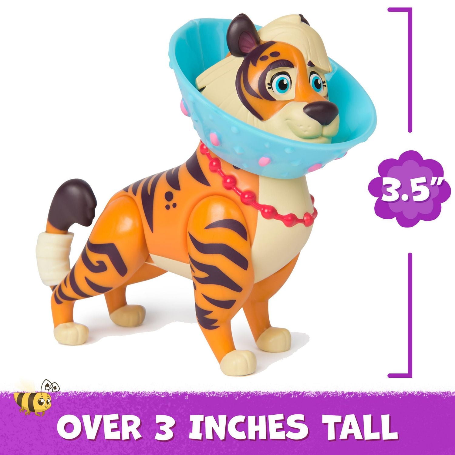 Vida la Véto, Coffret Koa est blessé avec figurine articulée Koa, un plâtre et une collerette, jouets pour filles et garçons à partir de 3 ans