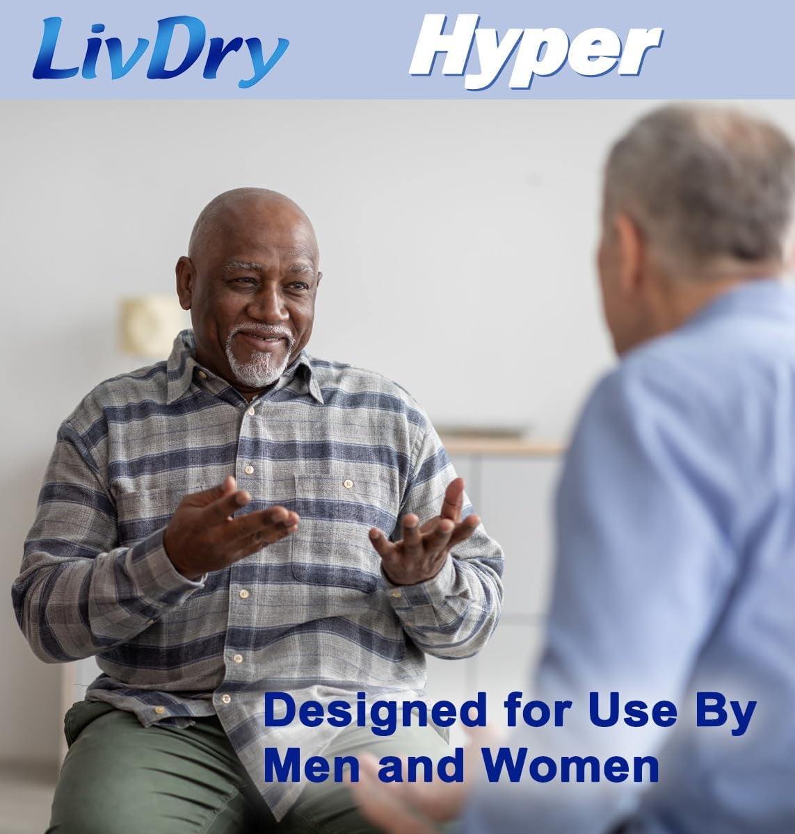 LivDry High Absorbency Pad Insert for Incontinence Briefs and Adult Diapers, Women and Men (Hyper 1600, 30-Pack)