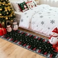thumbnail image 2 of FairOnly Black 2'x10'Christmas RunnerRug for Bedroom Ultra Soft Festive Floor Mat for High-Traffic Areas Machine Washable Non Slip Low Pile Rug for Hallway, 2 of 7