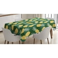 thumbnail image 1 of Ambesonne Hawaiian Tablecloth Rectangular Table Cover, Palm Leaves Pineapples, 60"x84", Pale Green Fern Green, 1 of 3