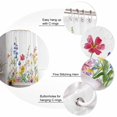 thumbnail image 5 of Shower Curtains Sets for Bathroom Decor Farm Wild FlowerWaterproof Bathroom Curtain with Hooks,Watercolor Colorful Floralfor Bathroom Decor,36x72IN, 5 of 7