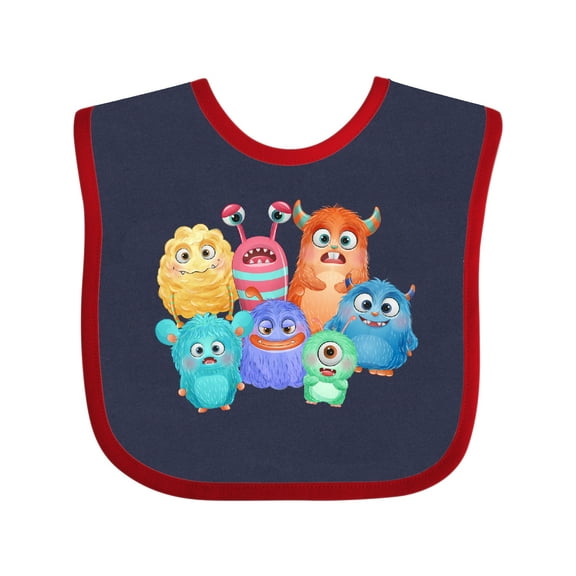 Inktastic Halloween Monsters Boys or Girls Baby Bib