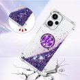 thumbnail image 5 of Glitter Clear Sparkly Bling Case for Xiaomi Poco F5, Flowing Liquid Quicksand Cover with Diamond Ring Holder Case for Xiaomi Redmi Note 12 Turbo/Poco F5  Purple, 5 of 7