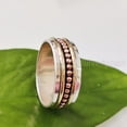 thumbnail image 6 of Infinity Spinner Band, Meditation Ring, 925 Sterling Silver Ring, Spinning Thumb Ring, ThreeTone Ring, Fidget Ring, Handmade Jewelry, Christmas Oxidized, Womans Band Ring, Anxiety Ring, Mans Band Gift, 6 of 6