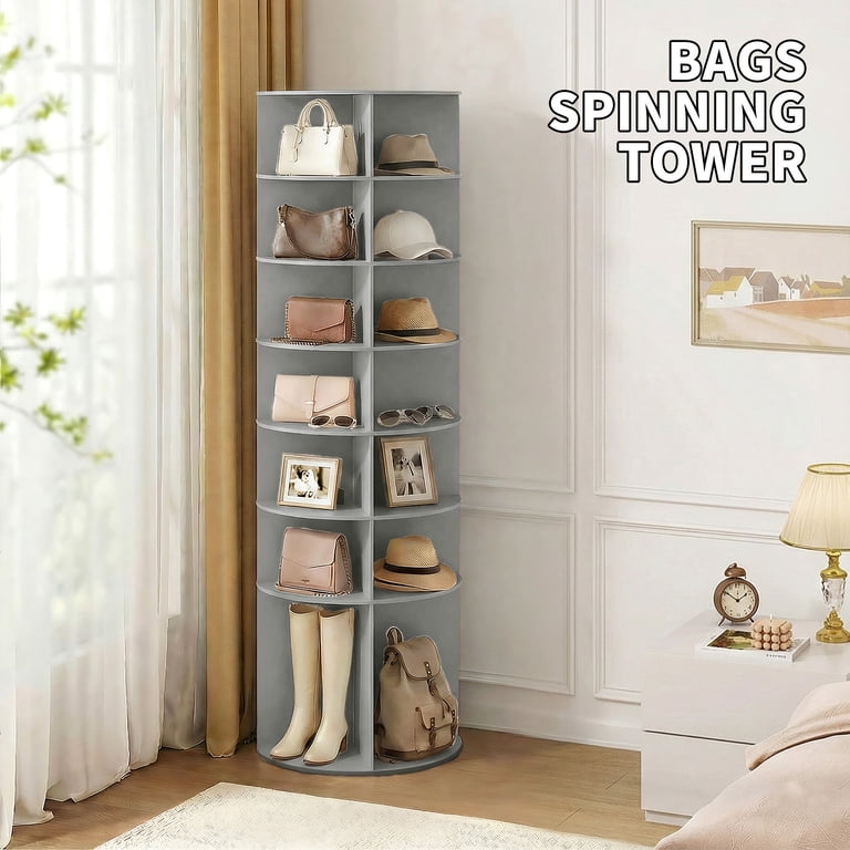 Ktaxon 7-Tier Rotating Shoe Rack Tower, Free Standing 360