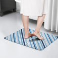 thumbnail image 4 of Blue Geometric Stripe Pattern Flannel Non Slip Door Rugs,Washable Door Mats Indoor,Decorative Door Mats,Dirt-Resistant and Absorbent Doormat for Entrance,Bedroom,Kitchen,Bathroom,23.5x16in(60x40cm), 4 of 5