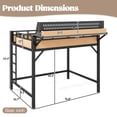 thumbnail image 2 of Harper & Bright Designs Full Size Loft Bed with Storage Shelves and Pegboard, Metal Loft Bed Frame with USB and LED Lights, High Loft Bed with Guardrail and Ladder for Boys Girls, Natural, 2 of 16