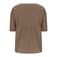 thumbnail image 4 of Camisetas de Manga Media para las Mujeres Color Sólido Raglan V-Cuello Patchwork Plisado Top, Nylon Spandex, 4 of 7