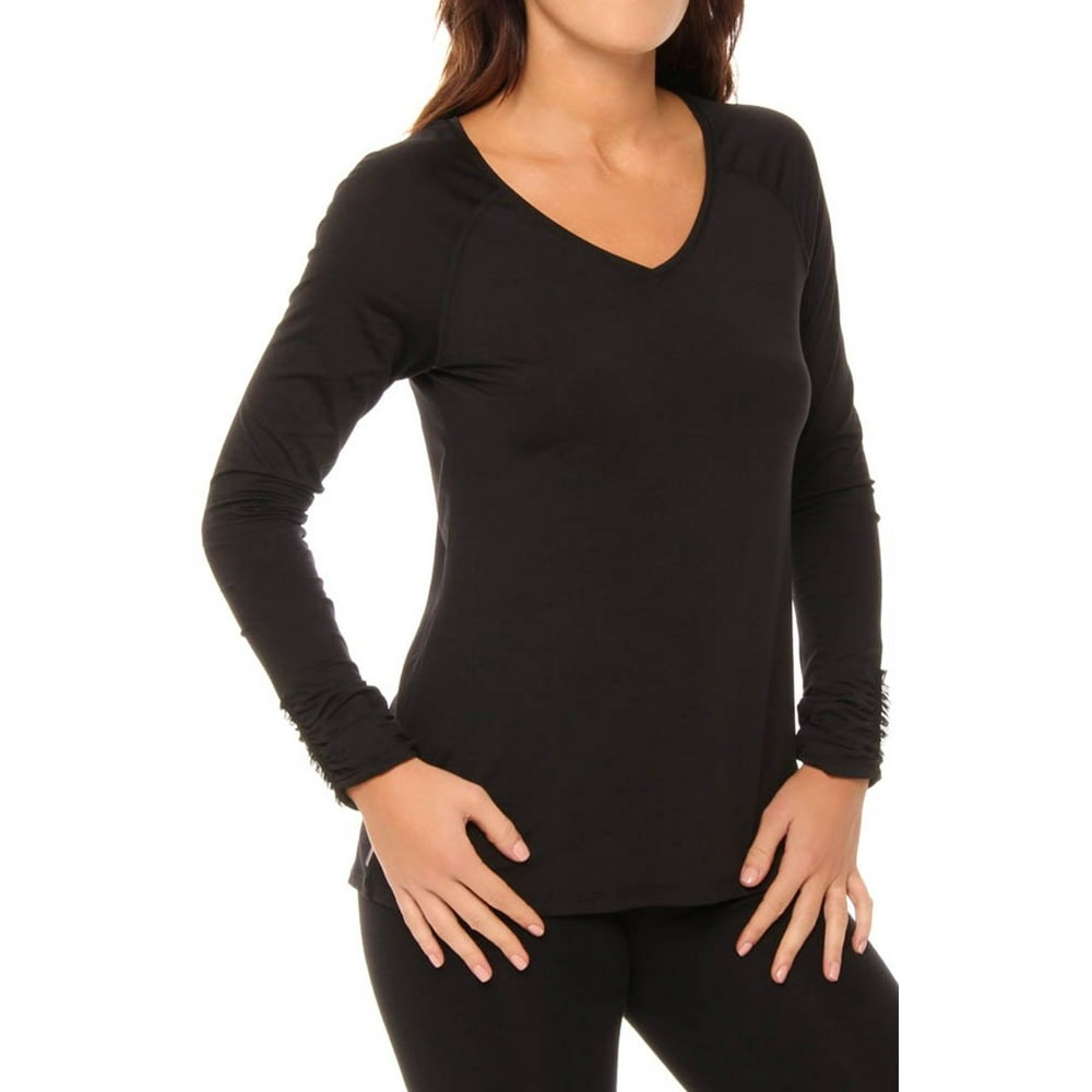 Spanx SPANX Streamlined Long Sleeve Top (1264) S/Black