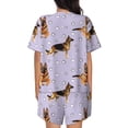 thumbnail image 3 of Bixox Women's German Shepherd Dog Printed Pajama Set 2 Piece Lounge Set Top and Shorts Soft Pajamas, Shorts with Pockets, 3 of 7