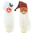 thumbnail image 5 of Manunclaims Wine Bottle Cover with Hat Glasses Anti-fade Christmas Style Bearded Santa Claus Wine Bottle Hat Bar Decoration, 5 of 8