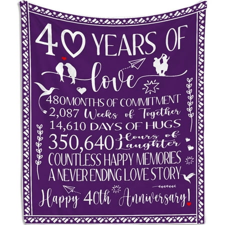 30th Anniversary Wedding Gifts Blanket 60 x50 - 30th Anniversary Wedding Gifts for Couples/Wife - Romantic Gifts for Her - 30th Anniversary Decorations - 30th Anniversary Wedding Gift Ideas