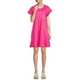 thumbnail image 5 of Time and Tru Women's Flutter Sleeve Tiered Dress, 5 of 5