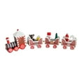 thumbnail image 2 of Wooden Christmas Desk Decor Set with Train Figurines - Holiday Ornament for Home, Office, and Bookshelf, 2 of 7