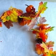 thumbnail image 4 of Fake Flower Bouquet Cabinet Decoration 2 Pack Fall Garland Maple 6.5Ft/Piece Hanging Vine Garland Artificial Autumn Garland Thanksgiving Decor For Home Wedding Fireplace Party Christmas, Household Im, 4 of 8
